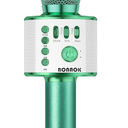 BONAOK Wireless Bluetooth Karaoke Microphone, 3in1 Portable Handheld Mic Speaker for All Smartphones, Gifts for Boys Kids Adults All Age Q37(Green)