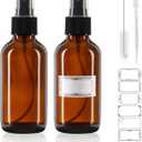 120ml Glass Spray Bottles with Fine Mist Sprayer 2Pack, Small Amber Glass Spray Bottles 4 oz for Perfumes,Cleaning Products,Pet Spray (4fl.oz, Set of 2)