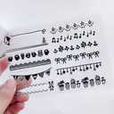 Bowknot Music Flag Lace Clear Stamps Silicone Stamp Cards with Sentiments, Potted Plants Lace Transparent Seal Stamps for Holiday Card Making Decoration and DIY Scrapbooking Album DIY Crafts