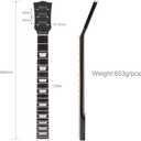 Alnicov Electric Guitar Neck DIY For Gibson LP Guitars Parts Replacement 22 Fret Maple Neck Rosewood Fretboard with White Trapezoid Dots Inlay Black Gloss 1