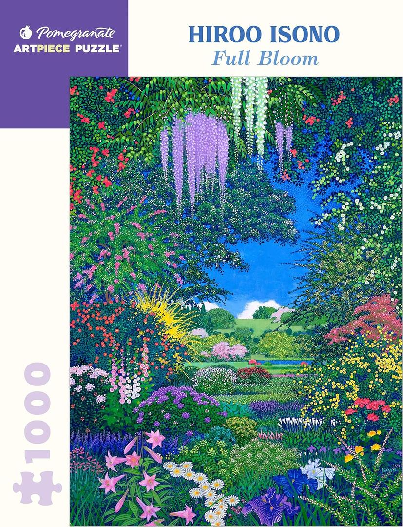Pomegranate 1000-Piece Jigsaw Puzzle for Adults, Hiroo Isono's Full Bloom, Matte Finish, Snug Fit