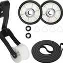 4392065 Dryer Repair Pulley Rollers Kit Replacement For Amana NED4655EW1 WED5590VQ0 Whirlpool WED7000DW1 WED4800XQ3 WED5000DW2 Maytag MEDC300BW0 MEDC200XW3 MEDC400VW0 Cabrio Kenmore 80 Series