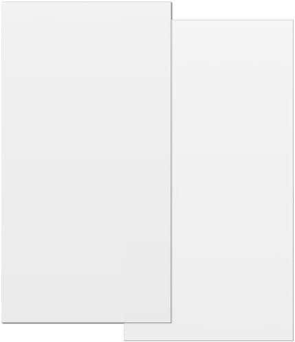 Sasylvia 2 Pieces White PTFE Virgin Sheet Plastic 12 x 6 Inch Formable Fluoropolymer Board PTFE Sheet 1/16 Inch Thick Insulation Moldable Plastic Board