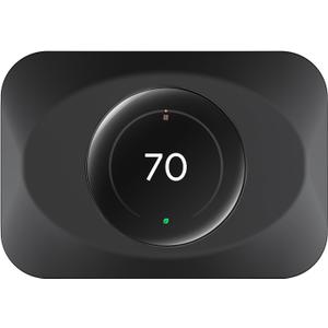 Wall Plate Cover Compatible with Google Nest Learning Thermostat (4th Gen), Practical Trim Kit for Nest Learning Thermostat 4, Snap fit Design (Black, 1 Pack)