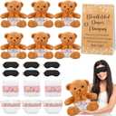 Simgoing 19 Piece Bear Themed Baby Shower Diaper Changing Game Supplies Include 12 inch Bear Dolls Blindfold Diapers Games Prizes for Adult Gender Reveal Raffle Party(Light Brown)