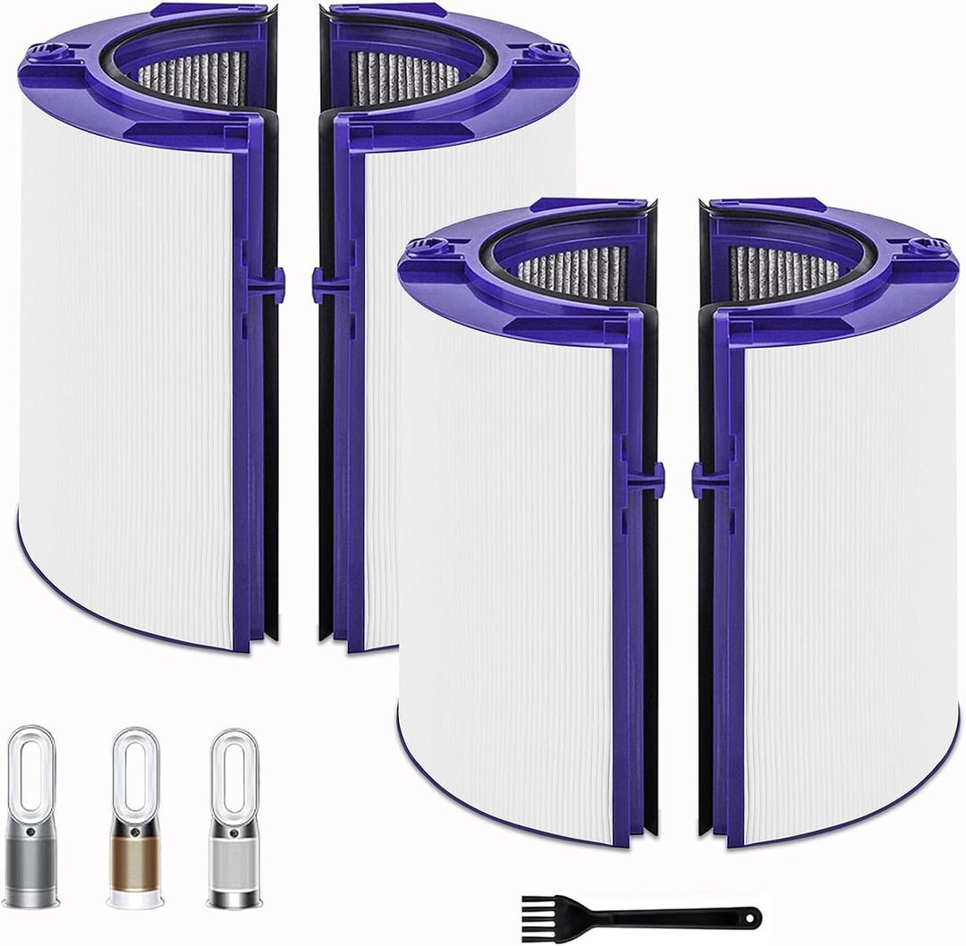 2 Pack 2-in-1 Replacement Filter Compatible with Dyson TP06 HP06 PH02 PH01 PH03 PH04 HP09 TP09 HP07 TP07 TP10 HP10 Air Purifier HEPA + Carbon Pure Cool Hot Humidify Fan, Fit Part #970341-01