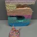 Jenaai 16 Inch Number Piata Kids Birthday Party Macaron Piata with Blindfold Stick and Confetti for Unicorn Birthday Wedding Baby Shower Decor(Number 5)