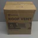 Roof Vent Cap - Hon&Guan 6 Inch Roof Vents for Houses Galvanized Steel 6'' Exhaust Vent Wall Vent with Damper for Ventilation System, Black