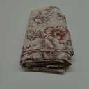 jinchan Linen Blend Curtains Floral Curtains for Living Room 84 Inch Length Brick Red Printed Curtain Rod Pocket Back Tab Farmhouse Peony Flower Patterned Drapes Bedroom Window Curtain Set 2 Panels