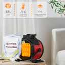 Outdoor Patio Heaters - 1500W Portable Electric Garage Heater with 2S Fast Heating, Overheat Protection, Heaters Heat Up in 3 Modes, Patio Heaters for Outdoors, Tents and Indoors, Yellow