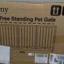 Free Standing Dog Gate Indoor, Foldable Dog Gate for Doorways Stairs Hallways, 3-Panel Freestanding Pet Gate with Support Feet for Stability, Folding Puppy Gate Easy to Move, Doggy Gate 54"x24", 3-Panel, 24"Tall