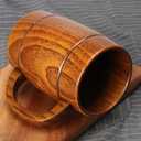 18 oz Large Wooden Beer Mug Gift for Men Women Big Vintage Viking Cup Rustic Cool Wood Stein Tankard Handmade Unique Coffee Man Mugs for Him Male Dad Husband Manly Camping Tea Cup Outdoor Fancy Mug