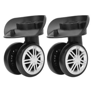 Suitcase Wheel Replacement, Mute Double Row Luggage Wheel Universal Outdoor Swivel Caster for Luggage Suitcase Trolley 2pc