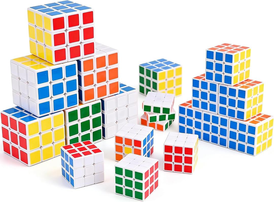 24 Pack Cube Puzzle Party Favors for Kids, 2.1in 5.3x5.3 Magic Cube School Rewards & Classroom Prize for Students, Birthday Party Favors Easter Christmas Stocking Stuffers Gifts for Kids