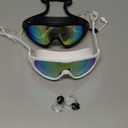 Rantizon Swim Goggles 2 Pack, Wide View Anti Fog&UV Swimming Goggles for Audlt, No Leaking Swim Glasses for Men Women Kids (Large for Adults, Black Blue & White Blue)