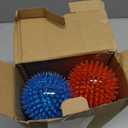 VITEVER 3.5 Squeaky Dog Toy Balls (6 Colors) Puppy Chew Toys for Teething, BPA Free Non-Toxic, Spikey Dog Balls for Medium, Large & Small Dogs, Durable Toys for Aggressive Chewers