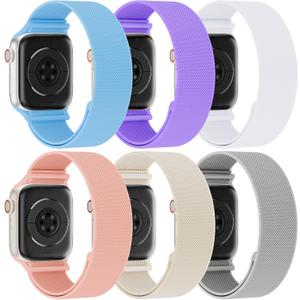 Stretchy Solo Loop Compatible with Apple Watch Band 38mm 40mm 41mm 42mm 44mm 45mm 46mm 49mm Women Men, Adjustable Soft Nylon Sport Elastic Strap for iWatch Series 11/10/9/8/SE/7/6/5/4/3 Ultra