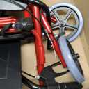 2-in-1 Rollator Walker for Seniors with Seat for All-Terrain Transport Use