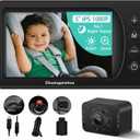 5'' Baby Car Camera with NO.1 Night Vision, USB Powered, Mirror/Normal Mode, 1080P IPS Crystal-Clear Car Baby Monitor With Brightness Setting & 3X Zoom, infant Backseat Camera, S100U, 5inch Black