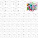 Telooco 48 Pcs Clear Acrylic Box with Lid 2.2 x 2.2 x 2.2 Inch Small Square Display Boxes Candy Storage Containers, Stackable Small Acrylic Cubes for Candy Pill Beads Earring Jewelry Party Favor