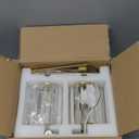 Hardwired Crystal Wall Sconces Set of Two - Dimmable Wall Light Fixtures 3000K, Warm White, for Hallway, Bathroom, Living Room, Bedroom, Brass, 20.1 Inch