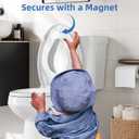 Toddler Toilet Seat White Elongated Toilet Seat with Toddler Seat, Quick-Release & Slow-Close Hinges, Child & Adult Friendly, Fits 19-Inch Elongated Toilets, Perfect for Family Bathroom Training