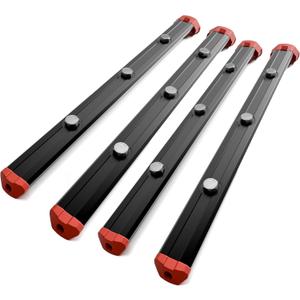 Threaded Replacement Packout Rails 13.5 (345mm) Compatible with Milwaukee Packout Tool Box XL (48-22-8429) Includes End Caps-Heavy Duty Aluminum Rails-Fits Packout Accessories-Black