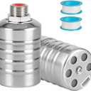 2 Packs Automatic Water Trough Float Valve Water Level Control Float Valves Float Ball For Tank And Pool Auto Shut Off Floating Valves Stainless Steel Home Accessories (1/2",Upper Water Inlet)