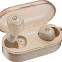 TOZO T10 Wireless Earbuds Bluetooth 5.3 Headphones, App Customize EQ, Ergonomic Design, 55H Playtime, Wireless Charging Case, IPX8 Waterproof Sound in-Ear Headset, New Version (Matte Khaki)