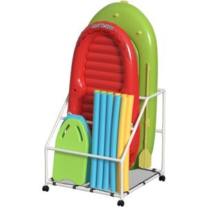 Pool Float Holder, Poolside Float Storage, Rust-Proof Float Rack, Anti-UV Float Organizer, Outdoor Pool Float Container for Floaties, Noodles, Basic