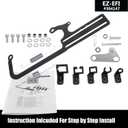 EZ-EFI 304147 Throttle Cable Mount Kits For 4150 Carburetor Throttle Cable Mount Bracket Steel Black Adjustable for Automatic Transmission TV Cables for GM 700R4 Transfer (304147)