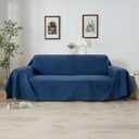 NICEEC Waterproof Couch Covers for Pets Friendly Anti Scratch Cat Dog Hair Urine Proof Loveseat Cover Heavy Duty Washable Non Slip Sofa Slipcovers for Leather Furniture Protector(Dark Blue)