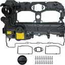 N20 Engine Valve Cover Kit with Gasket, Bolts & Oil Cap Compatible with 2012-2018 BMW 228i, 320i, 328i, 428i, 528i, X1, X3, X4, X5, Z4 (Includes GT/xDrive Models) Replaces OEM # 11127588418