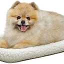 MidWest Homes for Pets QuietTime XS Dog Bed – White Fleece Bolster, Ultra-Soft and Machine Washable, Fits 22-Inch Crates and Carriers, for Small Dogs and Cats