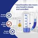 Breathing Exercise Device for Lungs, Lung Exerciser Device 5000ml Volumetric Deep Breathing Trainer with Flow Rate Indicator for Respiratory Health & Recovery