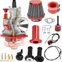 HIAORS PWK 24mm Carburetor Throttle Assembly for Predator 212cc 196cc 224cc Coleman CT200U BT200X Mini Bike Baja Warrior Massimo MB200 KT196 Go Kart GX160 GX200 6.5HP Clone Engine Performance Parts