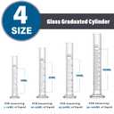 Frienda 50/100/250/500/1000ml Lab Glassware Include Graduated Cylinder, Glass Beaker Set, Glass Dropper, Stirring Rod, Measuring Cups for Laboratory Science Chemistry Supplies (20 Pcs)