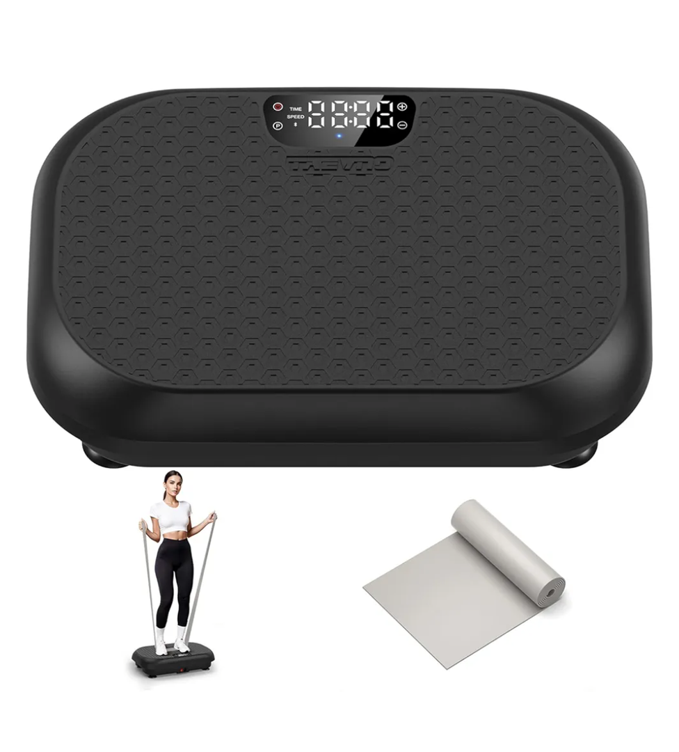 Vibration Plate Exercise Machine Weight Loss, Full Body Shaker Workout Vibration Plates Lymphatic Drainage, Stand Shake Vibrating Plate for Women Men 450 Lbs Capacity Fitness Platform