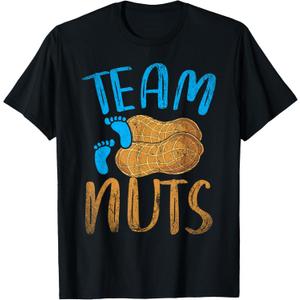 Baby Party Gender Reveal Party Team Nuts Funny Gender Reveal T-Shirt, Size L
