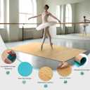Marley Dance Floor, Portable PVC Dance Mat 4x6 Feet Non-Slip Shock-Absorbing Vinyl Flooring for Ballet Jazz Tap Home Studio Practice -4.5MM Thick for Adults and Kids, Large