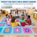 7'6" x 12' Classroom Rug Elementary, Light Blue Classroom Carpet 24 Seats