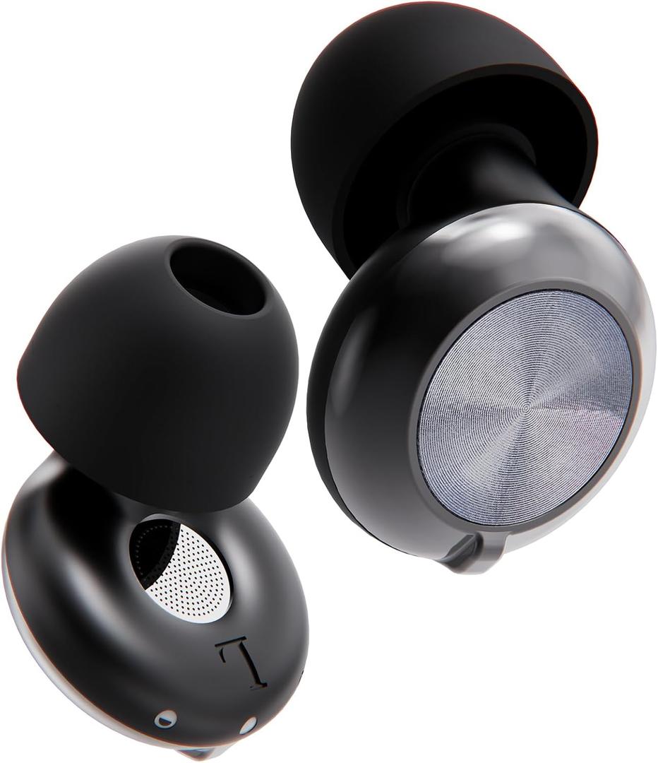 Bigsmile Adjustable Ear Plug, 3-in-1 Noise Reduction EarPlugs, Flexible Earplugs for Sleep, Focus, Air Travel, Concert, Car Racing, Socializing, Festivals & More, 45 dB Noise Canceling (Black)