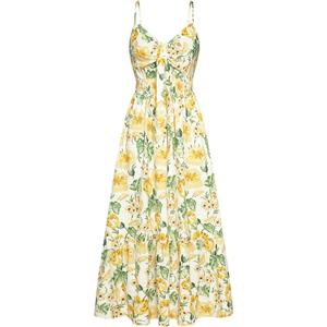 GRACE KARIN womens Classic,  XXL, White Yellow Flowers