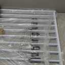 No Pawblems Free Standing Dog Gate with Door, 30'' Tall Foldable Dog Fence for Indoor & Outdoor, Up to 52 Inch Extra Wide Puppy Gate for Stairs, Hallways, Doorways, Deck, Yard (White, 2 Panels)