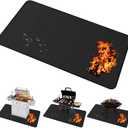 Large 65x40 inch under Grill Mats for Outdoor Grill - Double-sided Fireproof Fire Pit Mats for under Fire Pit Fireplace- Waterproof BBQ Mat Under BBQ -Grill Floor Pad for Patio Deck Protector