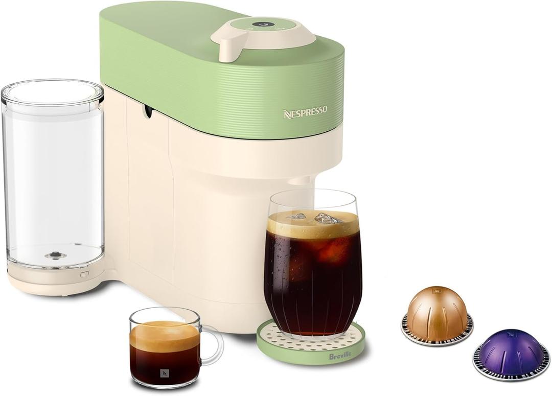 Nespresso Limited-Edition Vertuo Pop+ Coffee and Espresso Maker by Breville, Pistachio
