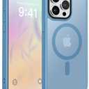 GONEZ Magnetic for iPhone 15 Pro Max Case,Compatible with MagSafe,[Military-Grade Drop Protection][Anti-Fingerprint] Slim Translucent Matte Back Shockproof Phone Protective Case(Sea Blue)