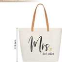 ELEGANTPARK Mrs Bag Mrs Gifts 2025 Bride Gifts Bride Tote Bag Wedding Bridal Shower Bachelorette Party Honeymoon Large Travel Canvas Totes with Zipper