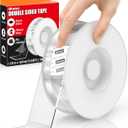 Wotec Extra Large Double Sided Tape Heavy Duty Removable 1.18 Inch x 160 Inch, Clear & Tough Nano Tape, Multipurpose Mounting Tape Picture Hanging Strips Adhesive for Poster Carpet