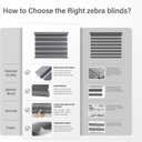 AOSKY Cordless Zebra Blinds for Windows Pull Down Roller Window Shades Dual Layer Light Filtering Privacy for Day and Night, Free-Stop Door Shades for Home Easy to Install (55" W X 72" H, Grey)